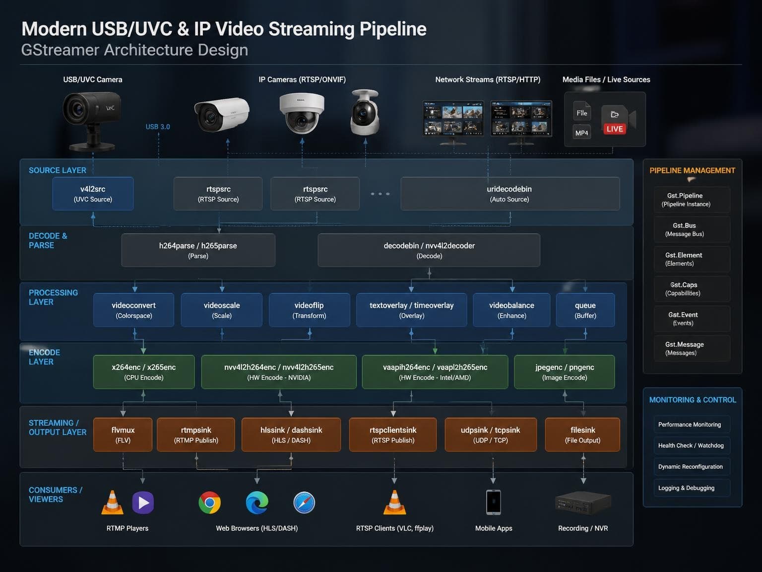 Multi-camera pipeline view